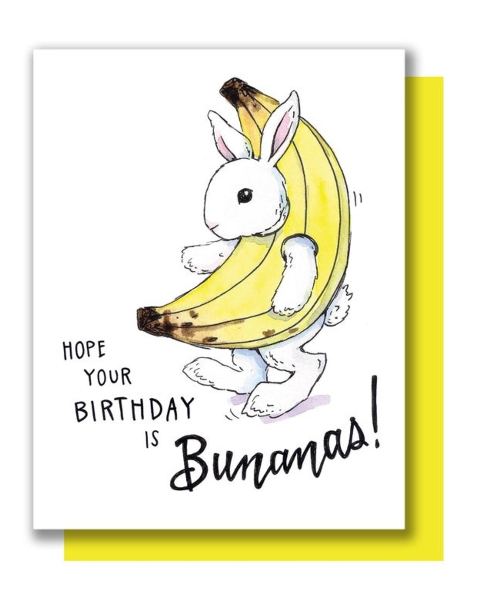 Paper Wilderness Card - Birthday: Banana Bunny