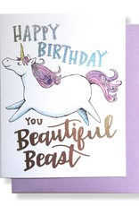 Paper Wilderness Card - Birthday: Beautiful Unicorn Beast