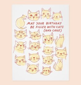 The Good Twin Card - Birthday: Filled with Cats (and cake)