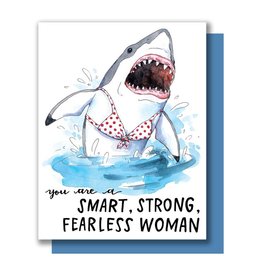 Paper Wilderness Card - Blank: Fearless Woman Shark