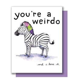 Paper Wilderness Card - Blank: Weirdo Zebra