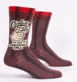 Blue Q Socks - Men's Crew: Coolest Guy on the Conference Call