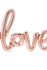 Rainbow Balloons Balloon - Large: LOVE Pink Script Air Filled 40"