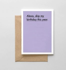 Spaghetti and Meatballs Card - Birthday: Alexa Skip My Birthday