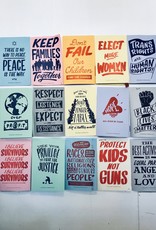 Ladyfingers Letterpress Resist Protest Prints: Set of 15