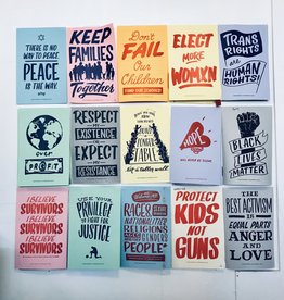 Ladyfingers Letterpress Protest Poster Prints- Part One: Set of 16