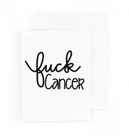 Pretty Peacock Paperie Card - Blank: Fuck Cancer