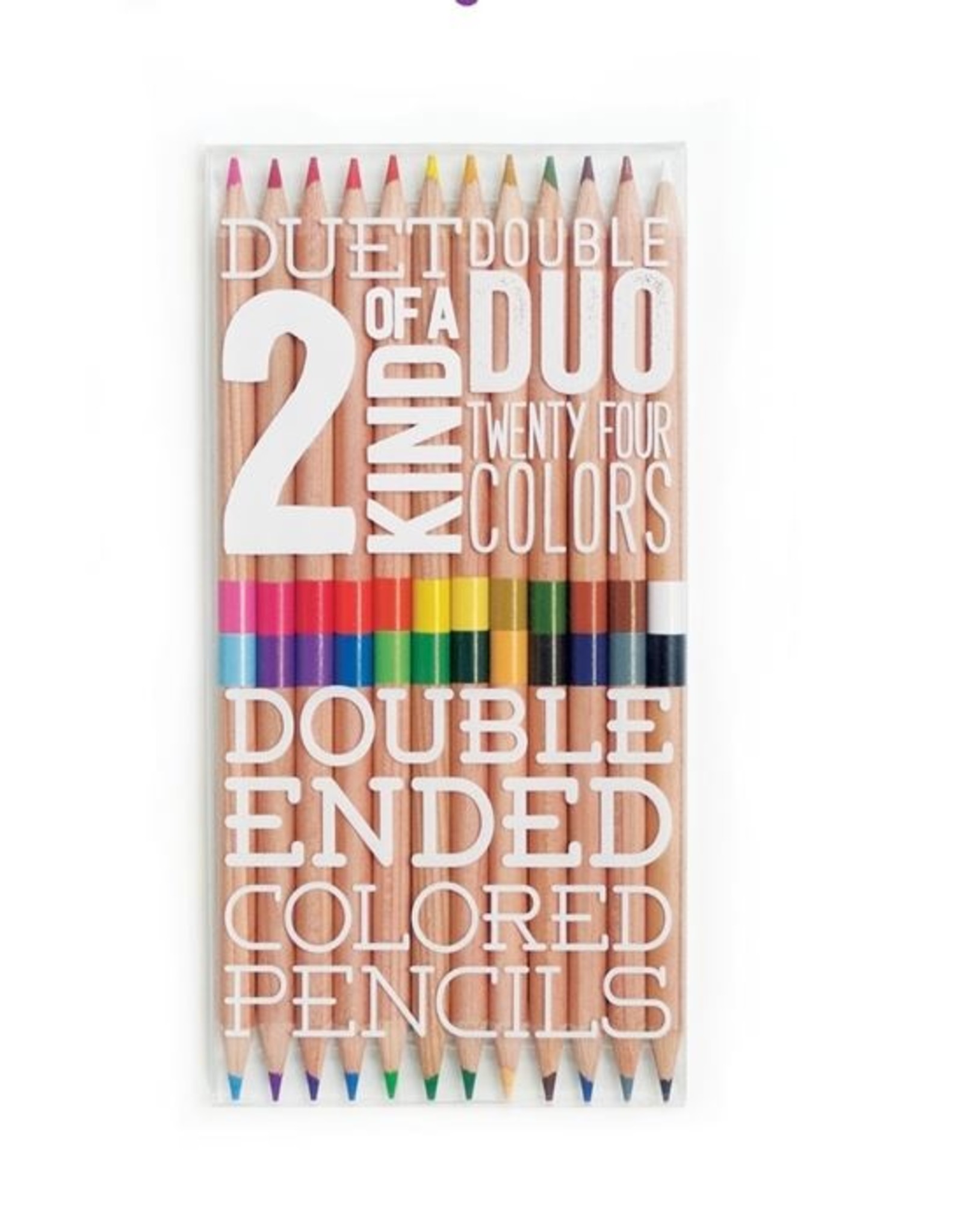 Ooly DBA International Arrivals 2 Of A Kind Double Ended Colored Pencils - 24 Colors