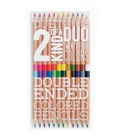 Ooly DBA International Arrivals 2 Of A Kind Double Ended Colored Pencils - 24 Colors