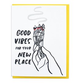 And Here We Are Card - Blank: Good Vibes New Place