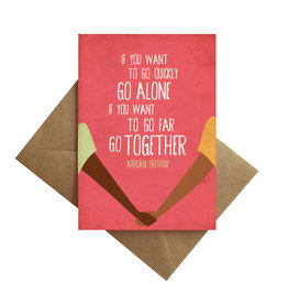 By Ms James Card - Blank: African Proverb Go far together