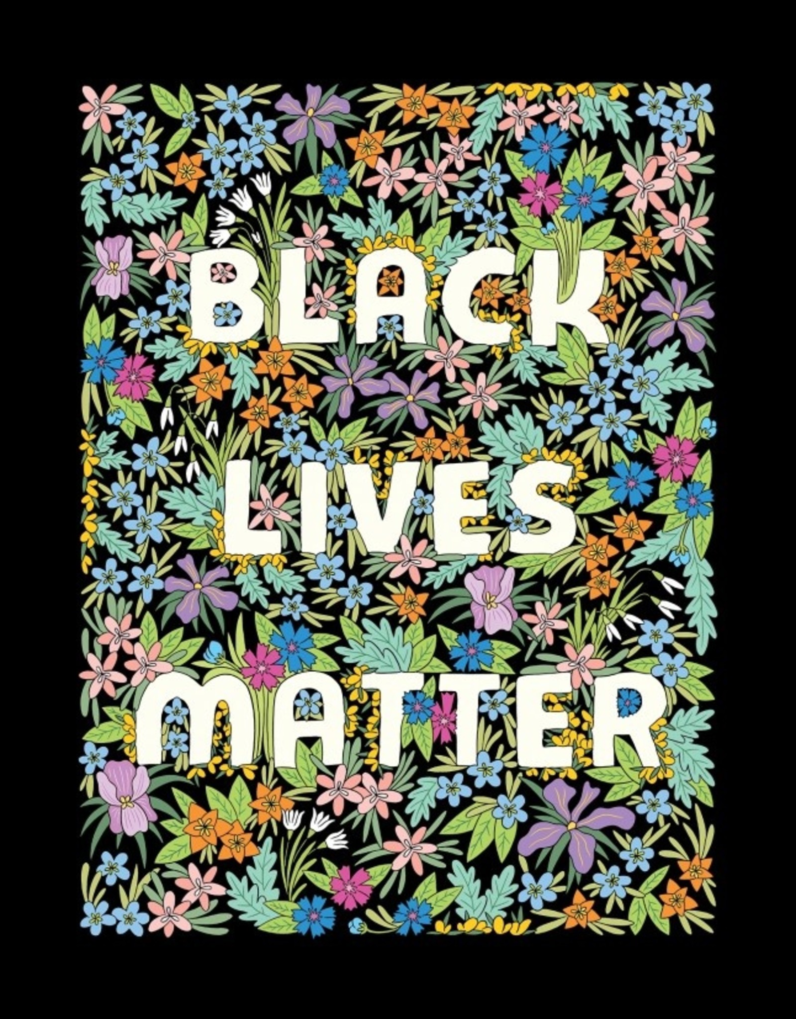 The Found Art Print: Black Lives Matter Black Flowers 11x14
