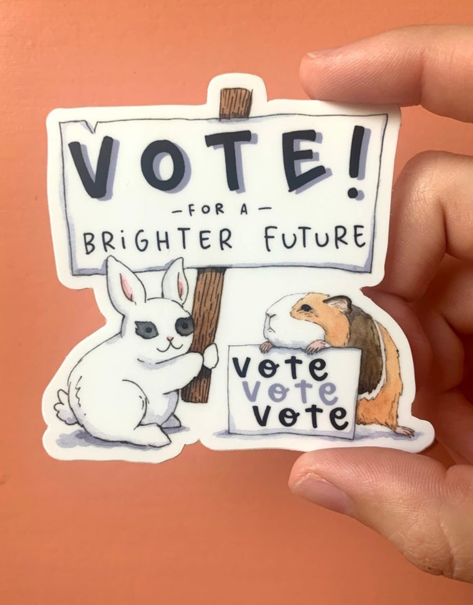 Paper Wilderness Sticker: Vote for a brighter future