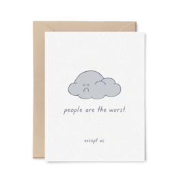 Tiny Hooray Card - Blank: People are the worst