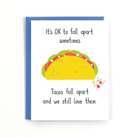 Public School Paper Co. Card - Blank: Tacos fall apart