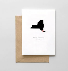 Spaghetti and Meatballs Card - Blank: Someone in Brooklyn Misses You