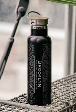 JACE.design Brooklyn Water Bottle: Black with bamboo top