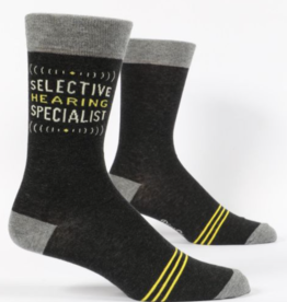 Blue Q Socks - Men's Crew: Selective Hearing