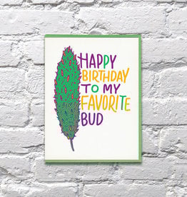 Bench Pressed Card - Birthday: Favorite Bud