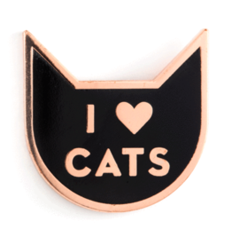 These Are Things Enamel Pin - I heart Cats