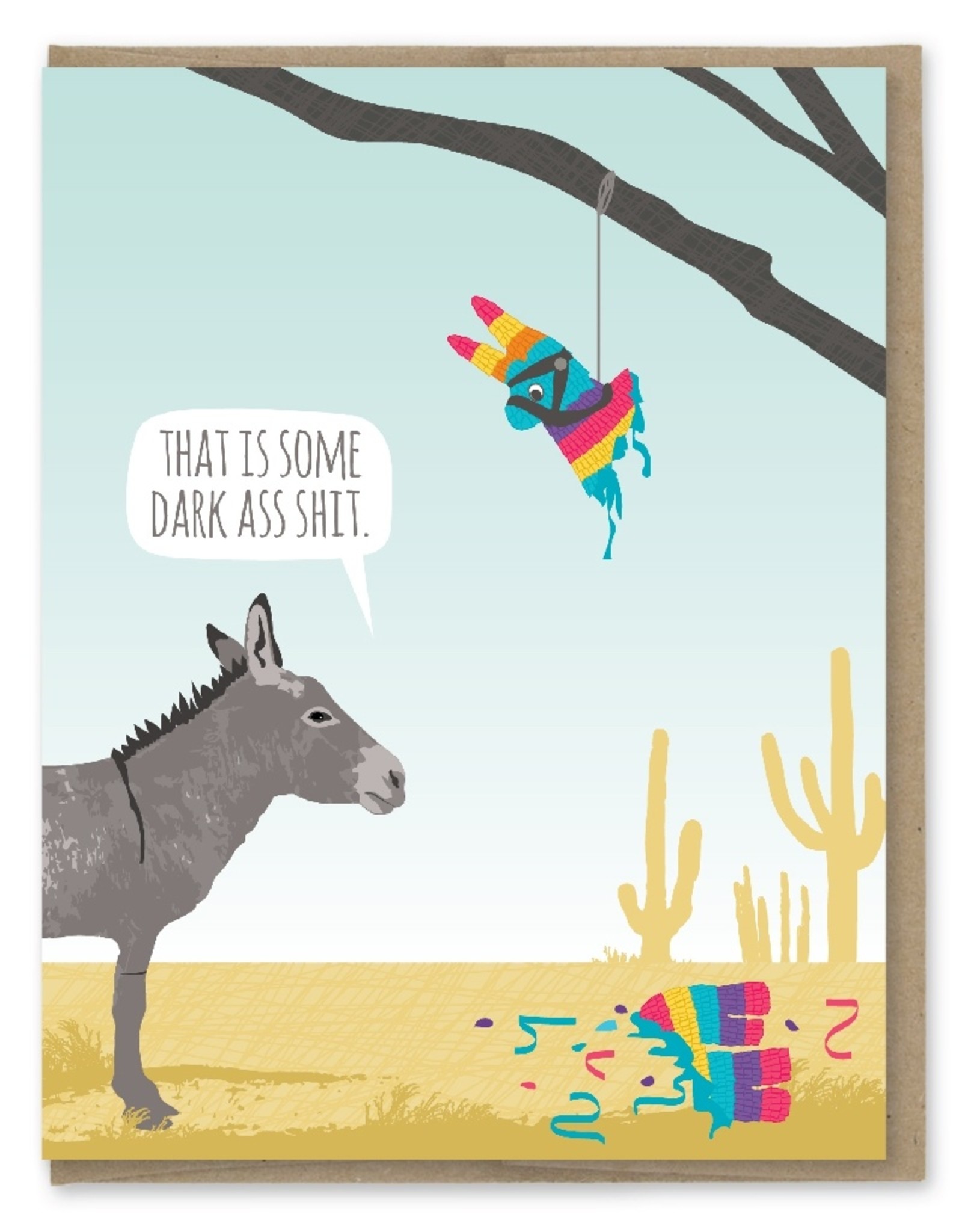 Modern Printed Matter Card - Birthday: Donkey Pinata