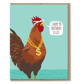 Modern Printed Matter Card - Birthday: Lit Rooster