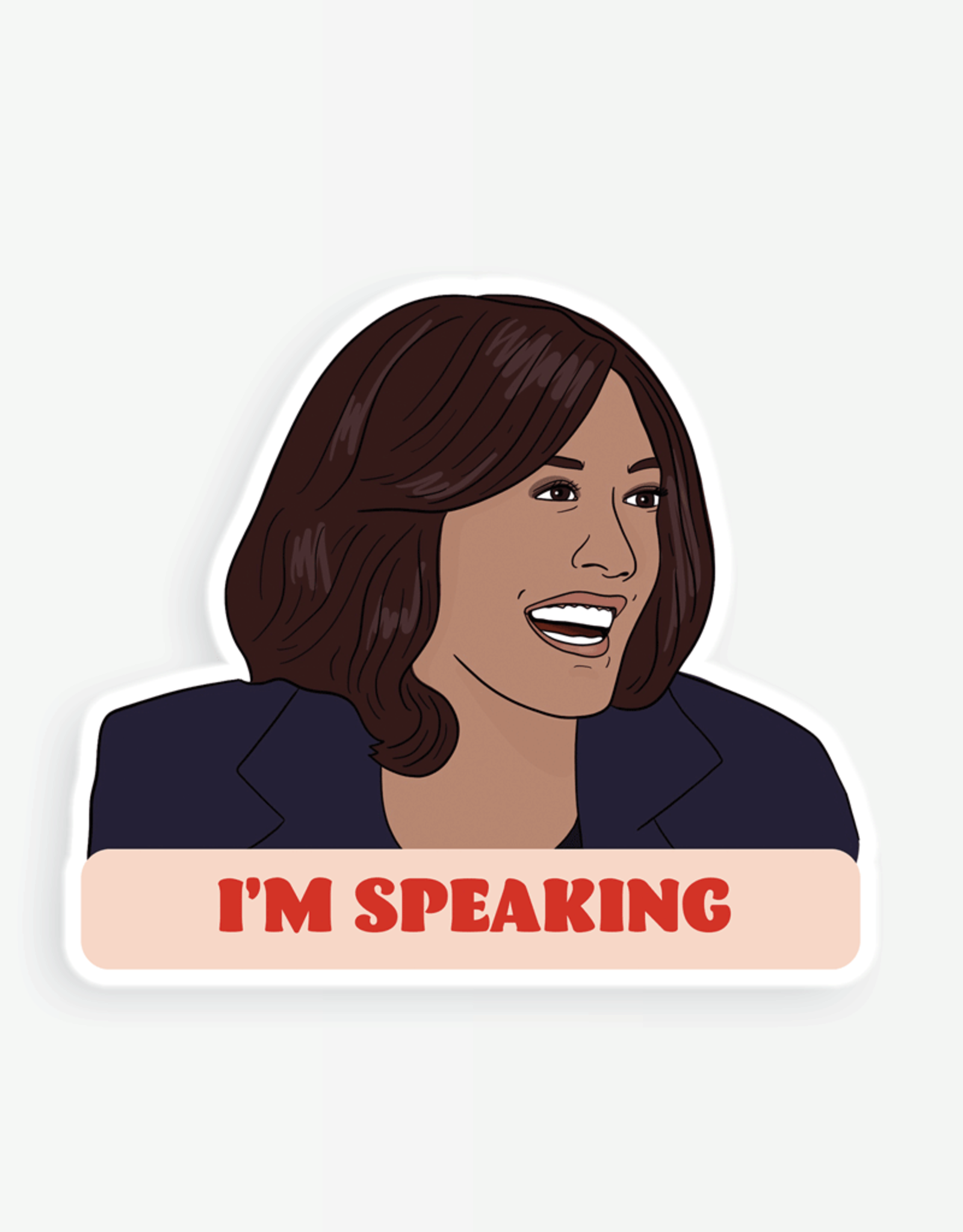 Party Mountain Paper Sticker: Kamala I'm speaking