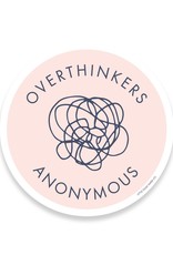 Tiny Hooray Sticker: Overthinkers Anonymous
