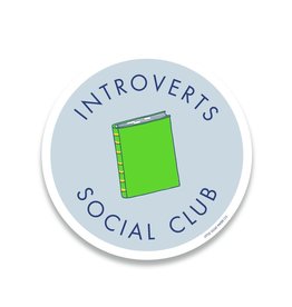 Tiny Hooray Sticker: Introverts Social Club