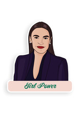 Party Mountain Paper Sticker: AOC Girl Power