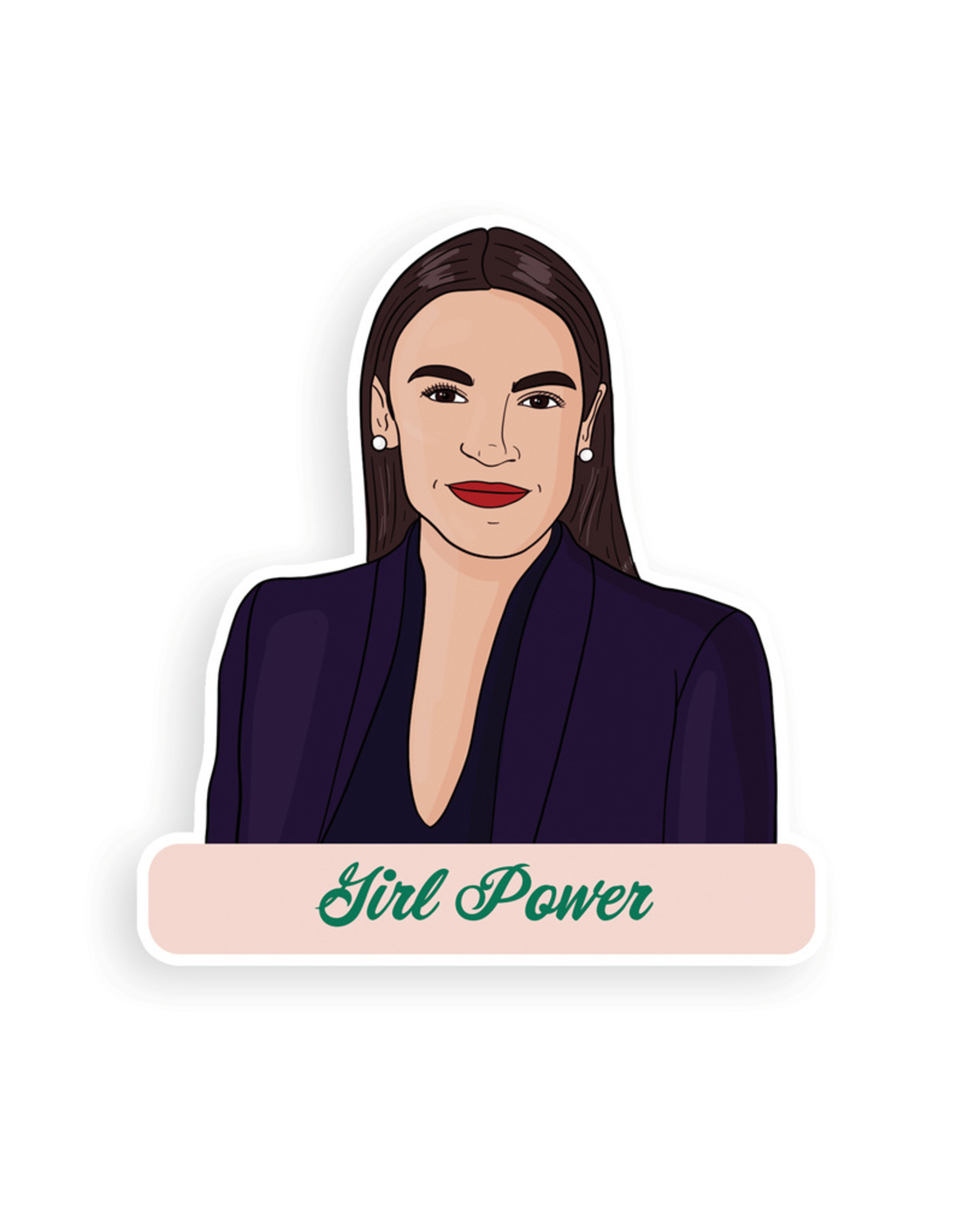 Party Mountain Paper Sticker: AOC Girl Power