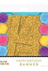 Party Partners Banner - Happy Birthday Pom Poms