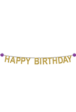 Party Partners Banner - Happy Birthday Pom Poms