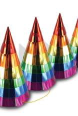 Party Partners Party Hats - Rainbow Foil