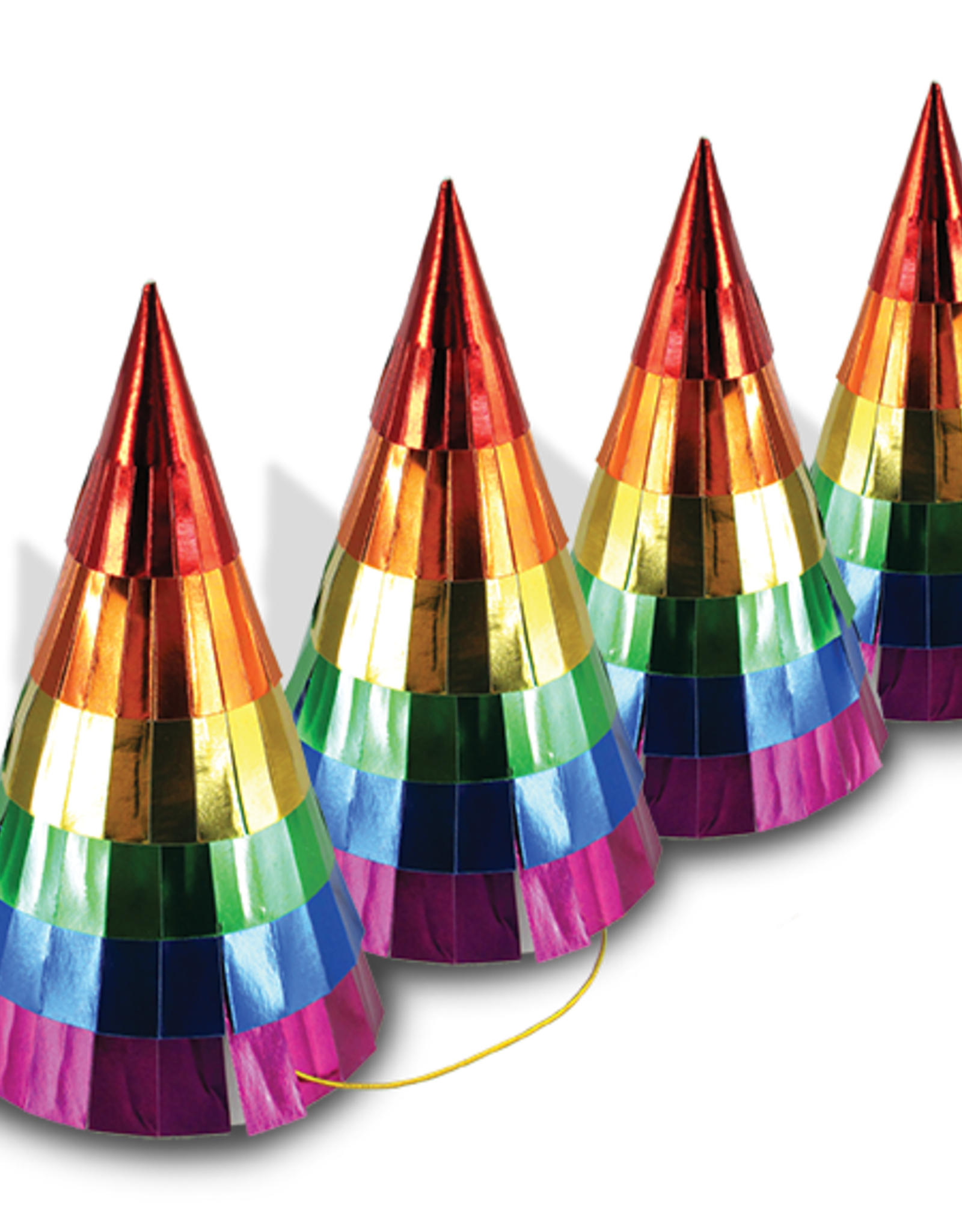 Party Partners Rainbow Foil Party Hats