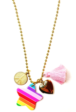 Gunner & Lux Charm Necklace: Love & Peace