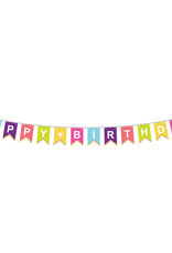 Party Partners Banner - Happy Birthday Multi Color bold & bright banner