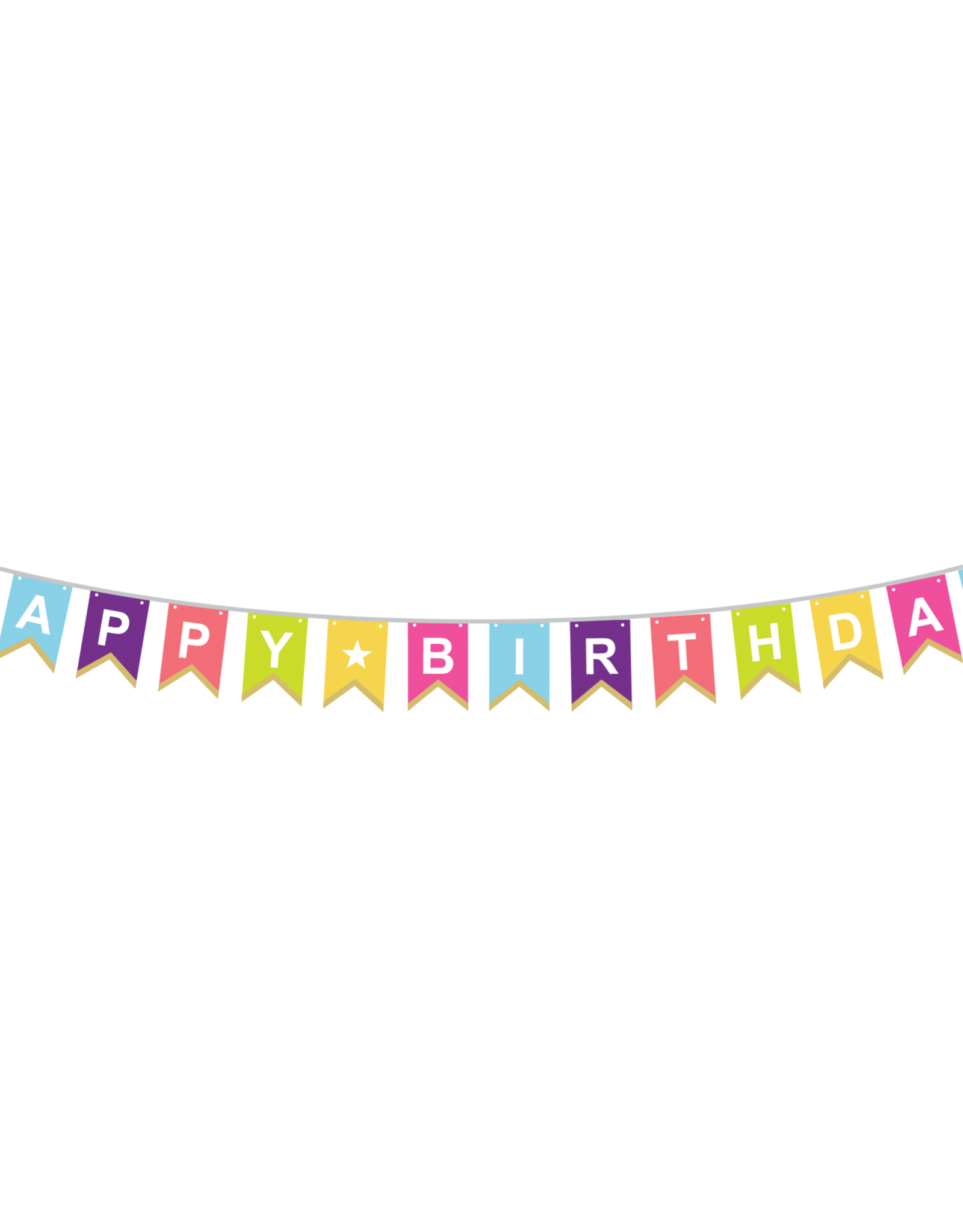 Party Partners Banner - Happy Birthday Multi Color bold & bright banner
