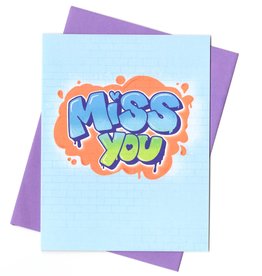 Rhino Parade Card - Blank: Graffiti Miss You