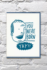 Bench Pressed Card - Birthday: Born, yay
