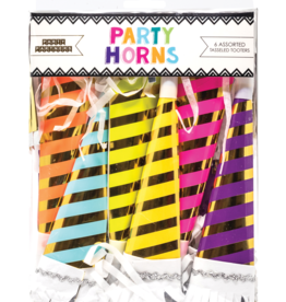 Party Partners Striped Party Horns