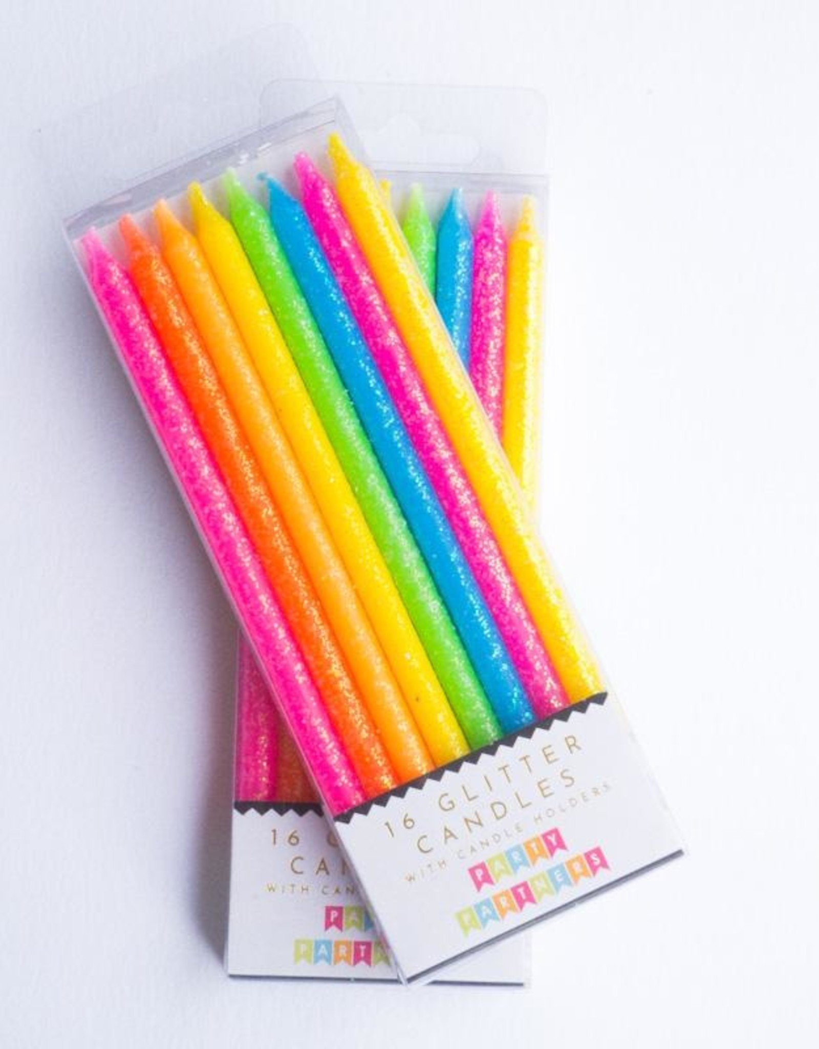 Party Partners Birthday Candles - Tall Neon Gradient