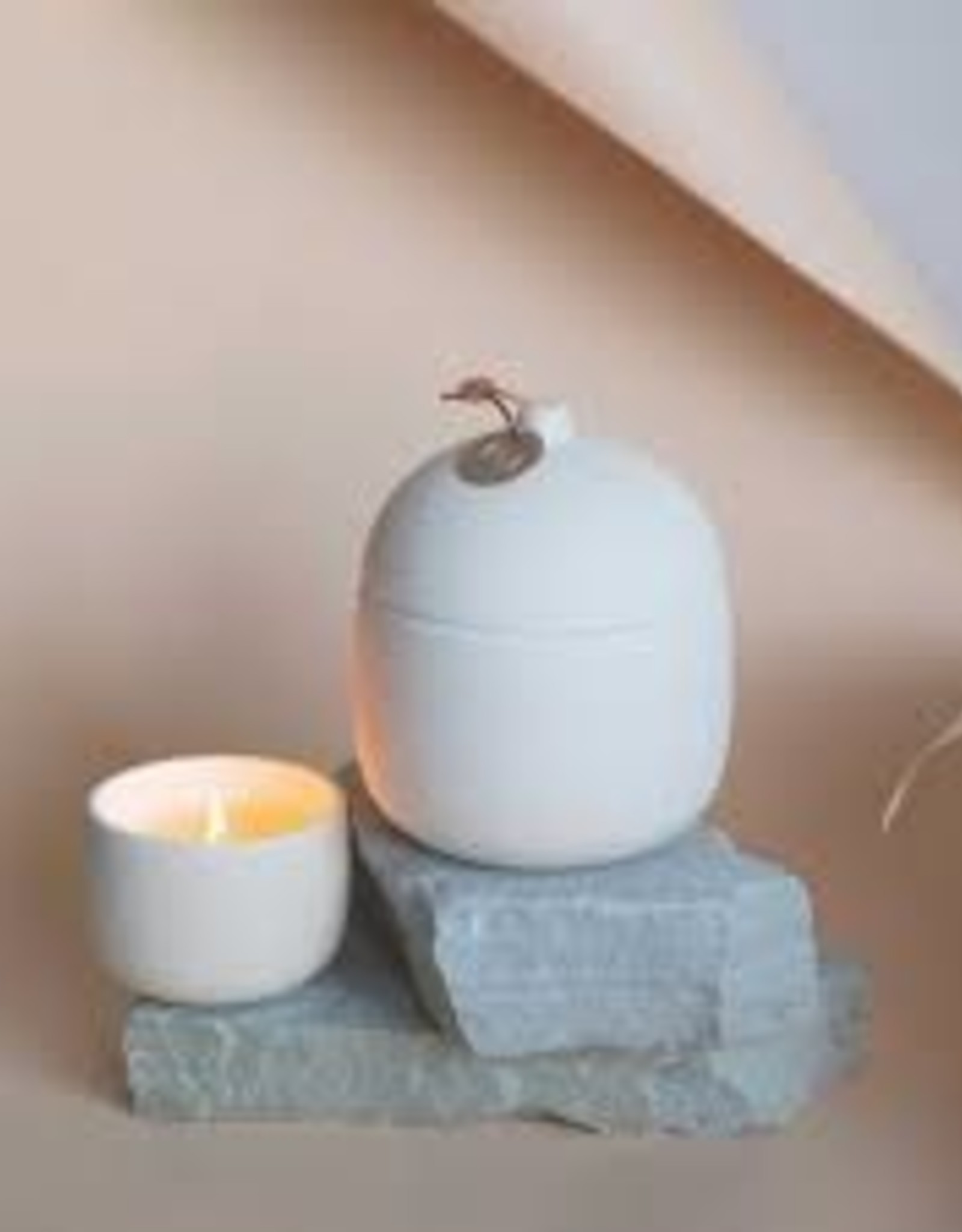 Ceramic Candle w/Lid - Firefly