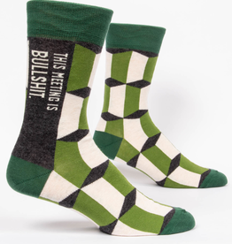 Blue Q Men's Socks - This Meeting Is Bullshit