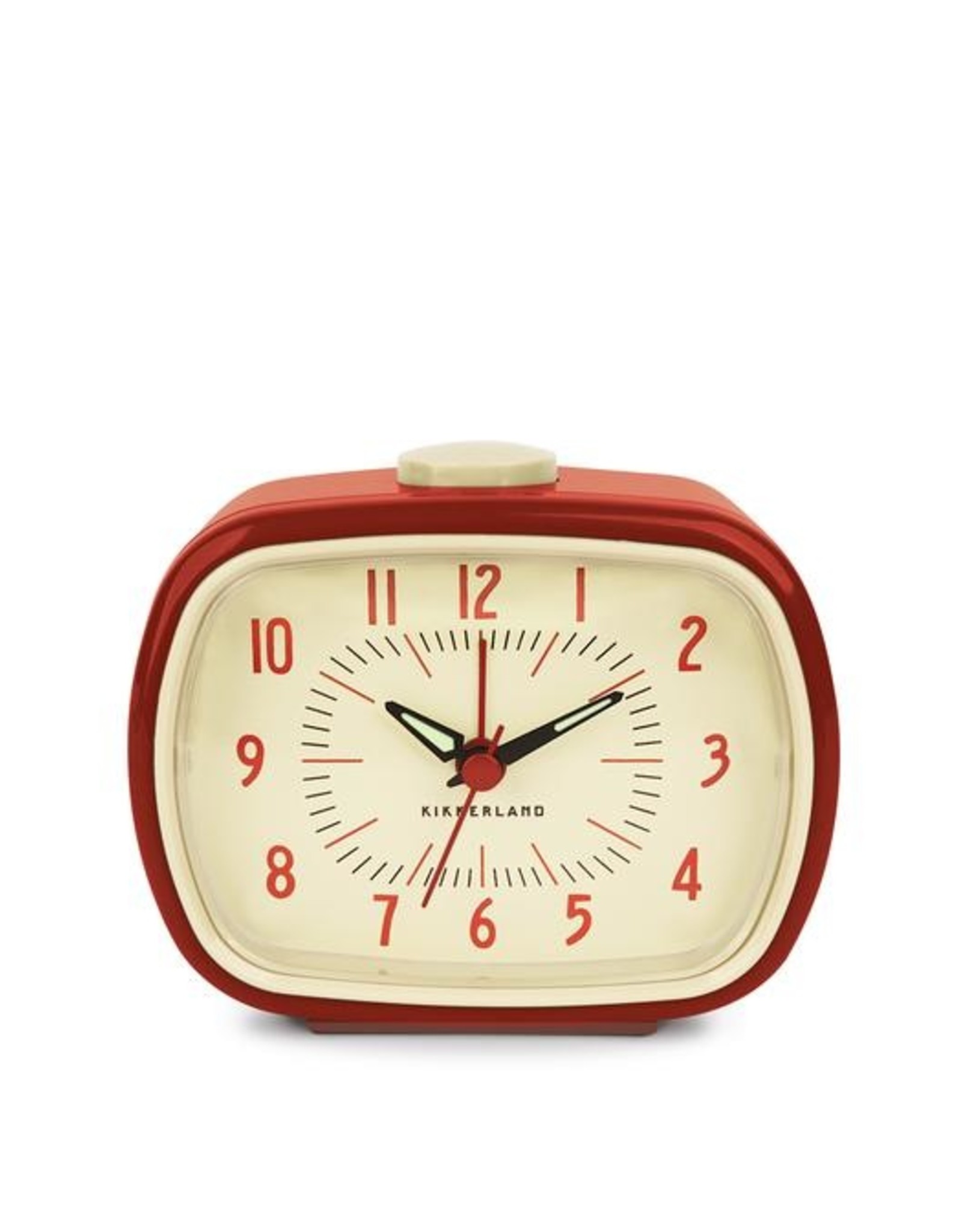 Kikkerland Retro Alarm Clock - red