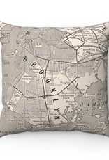 Daisy Mae Designs Brooklyn Black & White Map Pillow