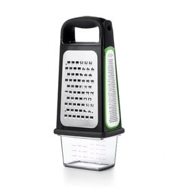 Oxo Etched Box Grater with Removable Zester