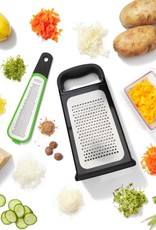 Oxo Etched Box Grater with Removable Zester