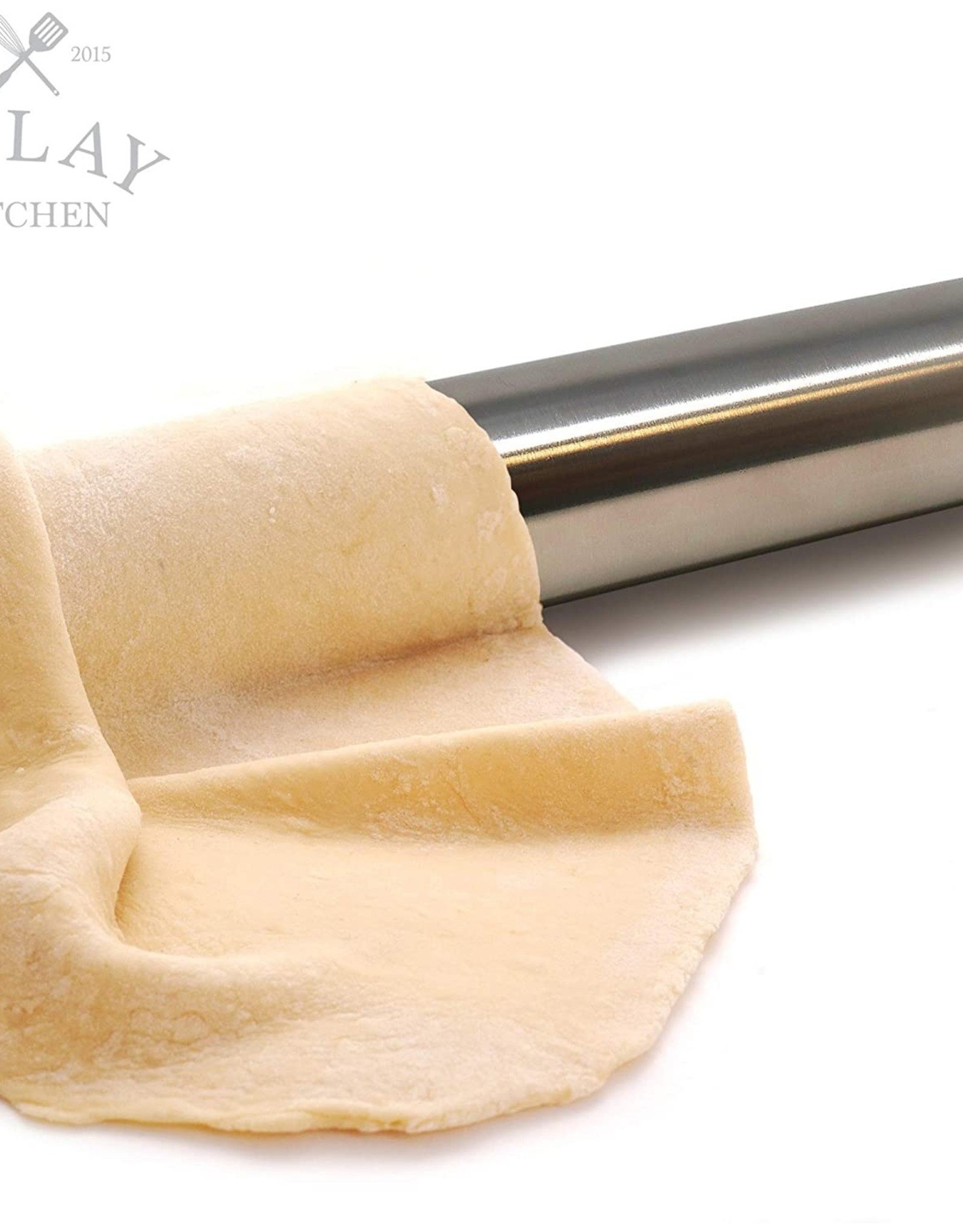 Zulay Kitchen Stainless Steel Rolling Pin 16"