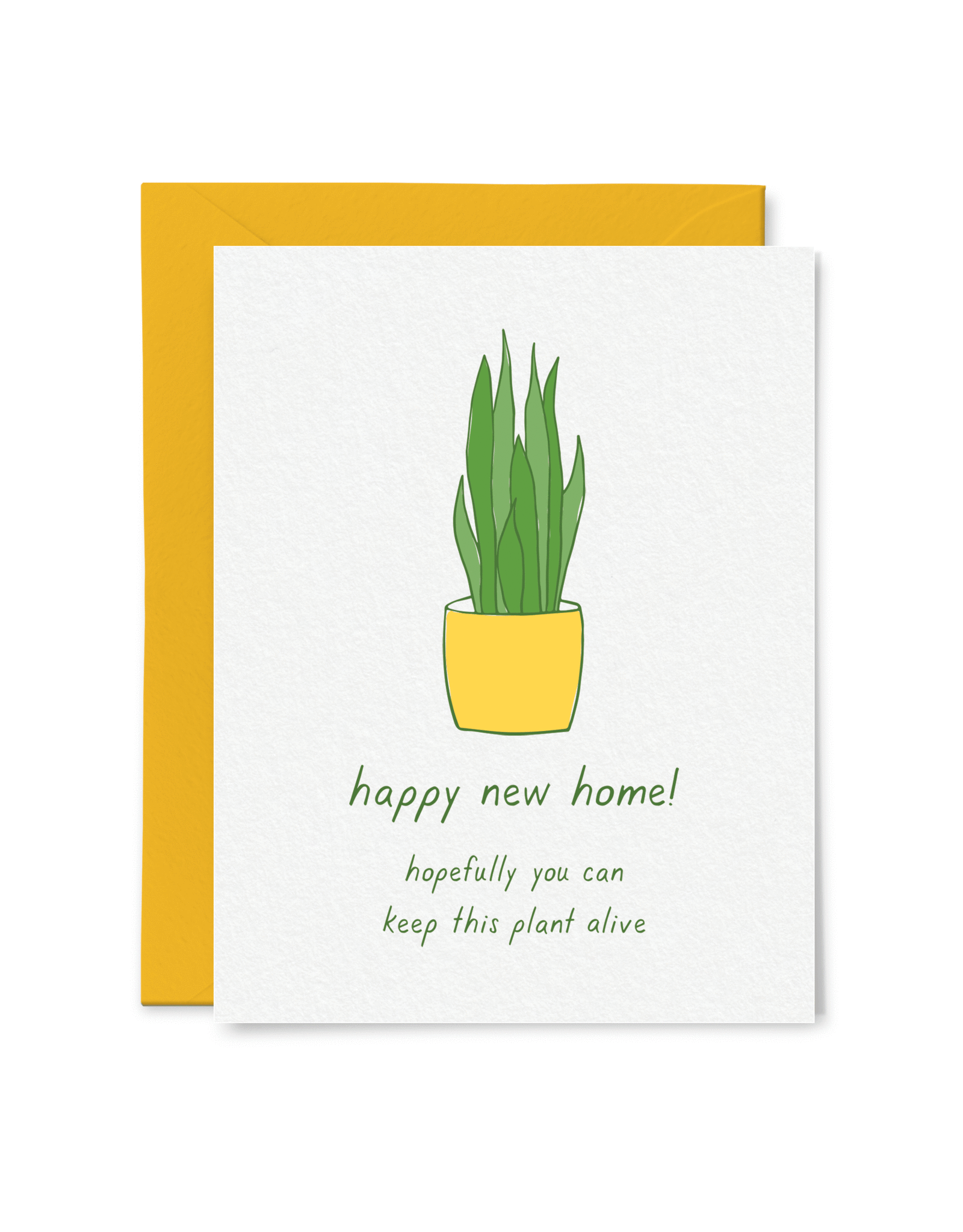 Tiny Hooray Card - Blank: Housewarming Plant
